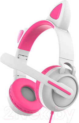 Наушники детские Qumo Game Cat White&pink GHS 0035 / Q33035