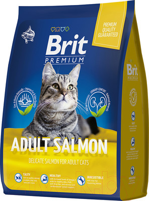 Сухой корм для кошек Brit Premium Cat Adult Salmon / 5049615 (2кг)