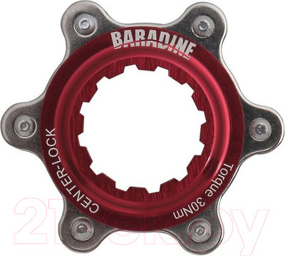 Адаптер дискового тормоза для велосипеда Baradine Center Lock BC-02-RD (красный)