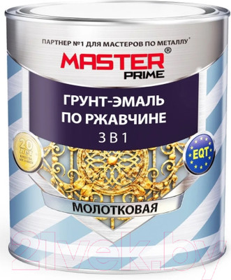 Грунт-эмаль Master Prime Молотковая 3 в 1 (2л, шоколадный)