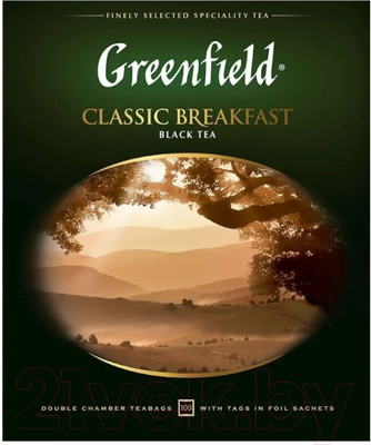 Чай пакетированный GREENFIELD Сlassic Breakfast / Nd-00014700 (100пак)