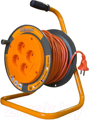 Удлинитель на катушке Glanzen EB-30-002
