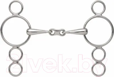Трензель для лошади Shires Восьмерка с пластинкой 13.5см / 6322/S/STEEL/5.5