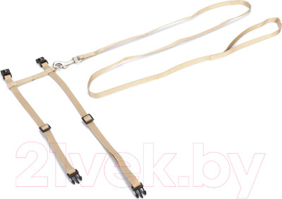 Шлея Beeztees Uni / 730513 (нейлоновый, бежевый)