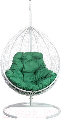 Кресло подвесное BiGarden Tropica White (зеленая подушка)
