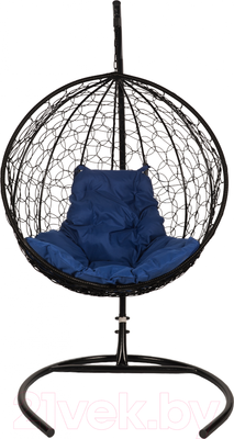 Кресло подвесное BiGarden Kokos Black (синяя подушка)
