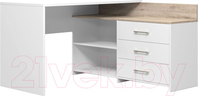 Письменный стол MySTAR Кросс 120.01 (дуб бонифаций/белый)
