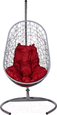 Кресло подвесное BiGarden Easy Gray (подушка бордовая)