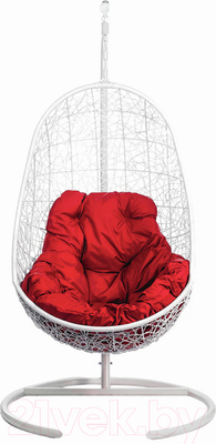 Кресло подвесное BiGarden Easy White (подушка красная)
