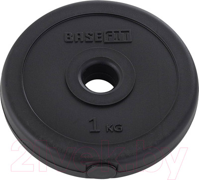 Диск для штанги BaseFit BB-203 (1кг, черный)