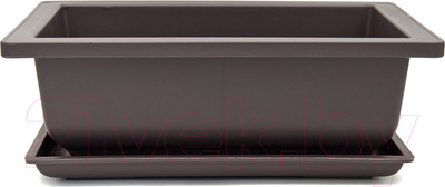 Вазон BOTANICA Bonsai + поддон (22.5x16.5x8см, коричневый)