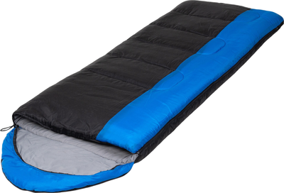 Спальный мешок BalMAX Аляска Camping Plus Series до -15°C L левый (синий/черный)