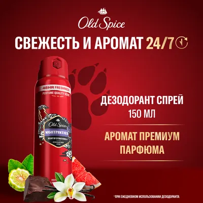 Дезодорант-спрей Old Spice Nightpanther (150мл)