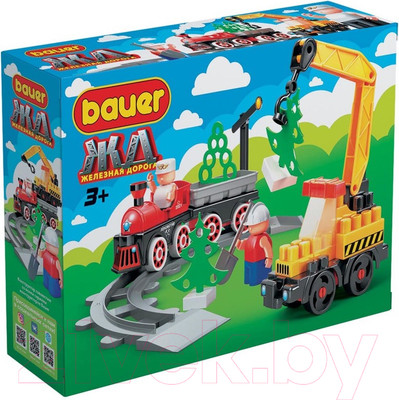 Конструктор Bauer Железная дорога. Строительство ЖД с Блокменом / 924 (60эл)