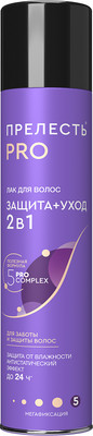 Лак для укладки волос Прелесть Professional Защита мегафиксация для любого типа волос  (300мл)