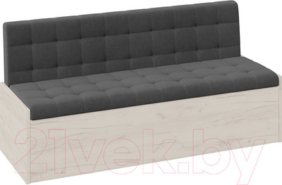 Скамья кухонная мягкая ТриЯ Форест (дуб крафт белый/велюр серый)