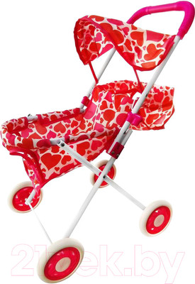 Коляска для куклы Наша игрушка Сердца / M1418-13