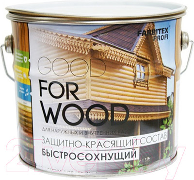 Защитно-декоративный состав Farbitex Profi Wood Быстросохнущий (2.7л, рябина)