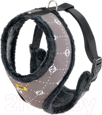 Шлея-жилетка для животных Ferplast Nikita Fur / 75468981 (XL, коричневая с мехом)