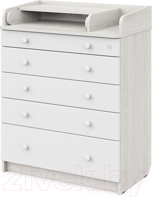 Комод пеленальный Атон Maks 805 с органайзером (сосна касцина/белый)