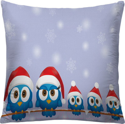 Наволочка декоративная JoyArty Совы готовы к празднику / sl_20033