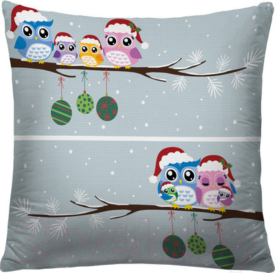 Наволочка декоративная JoyArty Совы празднуют / sl_20040