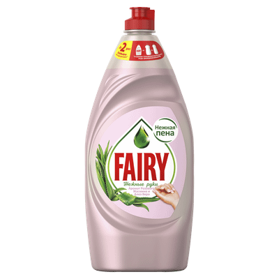 Средство для мытья посуды Fairy Нежные руки. Розовый жасмин и алоэ вера (900мл)