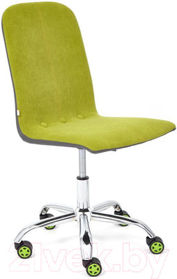 Кресло офисное Tetchair Rio флок/кожзам (оливковый/металлик)