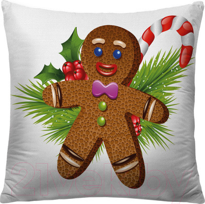Наволочка декоративная JoyArty Пряничный человечек / sl_38341