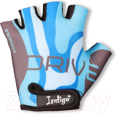 Велоперчатки Indigo Sport Drive / IN323 (3XS, голубой)