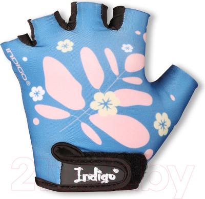 Велоперчатки Indigo Sport Fern / IN322 (3XS, синий/розовый)