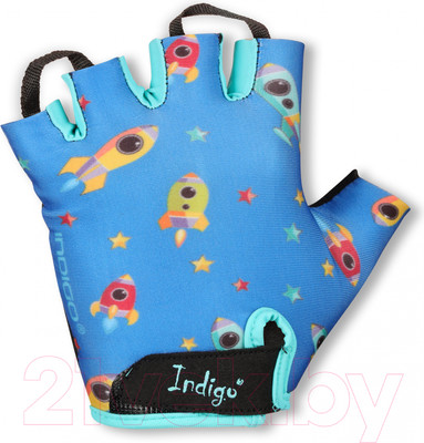 Велоперчатки Indigo Sport Rocket / IN324 (XS, голубой)