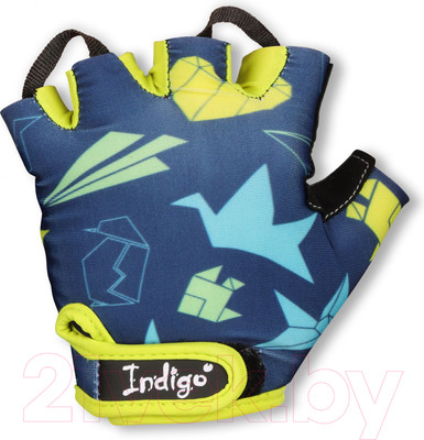 Велоперчатки Indigo Sport Speed / IN325 (2XS, синий/желтый)