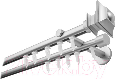 Карниз для штор Lm Decor Верди 2р 19/19мм (сатин, 1.6м)