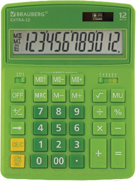 Калькулятор Brauberg Extra-12-DG / 250483 (зеленый)