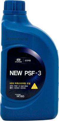 Жидкость гидравлическая Hyundai/KIA Mobis New PSF-3 80W / 0310000100 (1л, красный)
