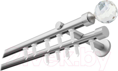 Карниз для штор Lm Decor Кристалл 19/19мм 2р (сатин, 3.2м)