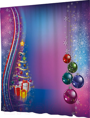 Шторка-занавеска для ванны JoyArty Сказочное Рождество / sc_37077