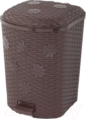 Мусорное ведро Альтернатива Плетенка / М7996 (венге)