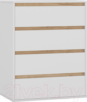 Комод Интермебель Рио-1 Р-001 (белый/дуб крафт золотой)