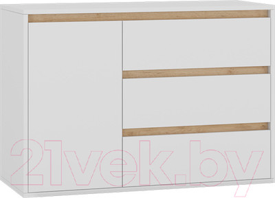 Тумба Интермебель Рио-2 Р-002 (белый/дуб крафт золотой)