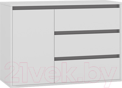 Тумба Интермебель Рио-2 Р-002 (белый/графит серый)