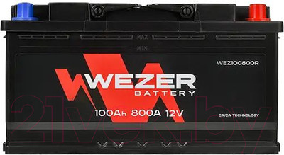 Автомобильный аккумулятор Wezer 800A R+ / WEZ100800R (100 А/ч)