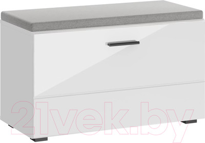 Тумба в прихожую НК Мебель Gloss / 73374544 (белый/белый)