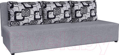 Диван Асмана Олимп (кубики/рогожка серая)