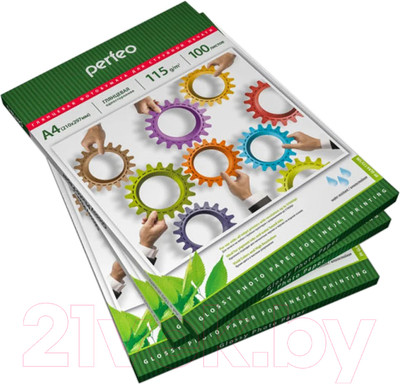 Фотобумага Perfeo PF-GLA4-115/100 G12 210x297 (100л, глянцевая)