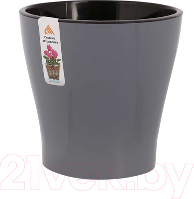 Кашпо Альтернатива Лея / М7935 (серый)