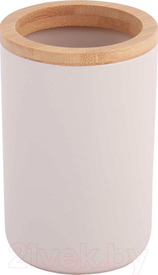 Стакан для зубной щетки и пасты Альтернатива Бамбук / М8053 (бежевый)