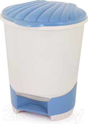 Мусорное ведро Альтернатива М7994 (18л, светло-бежевый/синий)
