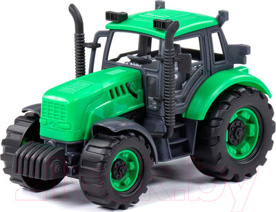 Трактор игрушечный Полесье Прогресс инерционный / 91222 (зеленый)